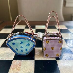 Charming Floral Mini Bag Duo - Blue and Pink